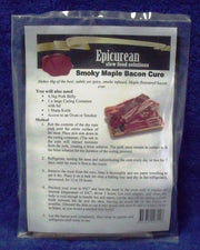 The Epicurean Smoky Maple Bacon Cure has been made to create a full flavoured, subtly spiced, maple flavoured and smoke infused bacon, hints of Juniper and pepper make this cure a standout!