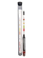 Used to measure the specific gravity of your fermented liquid (beer, wine, cider, mead or wash).

An important tool to confirm fermentation has finished prior to bottling.