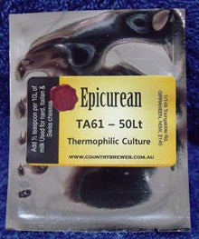 TA61 is a Thermophilic Cheese Culture that is ideal for making cheeses such as Parmesan, Romano, Provolone, Mozzarella, Emmental/Swissand Gruyere.