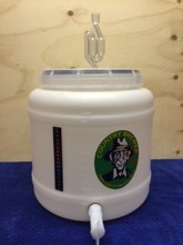 Fermenter setup for brewing beer, wine, mead, cider and spirits.

Comes complete and ready to go with:

    15 Litre food grade plastic carboy and screw on lid with o-ring
    airlock grommet
    vintage airlock
    standard tap
    sediment reducer
    stick on digital thermometer